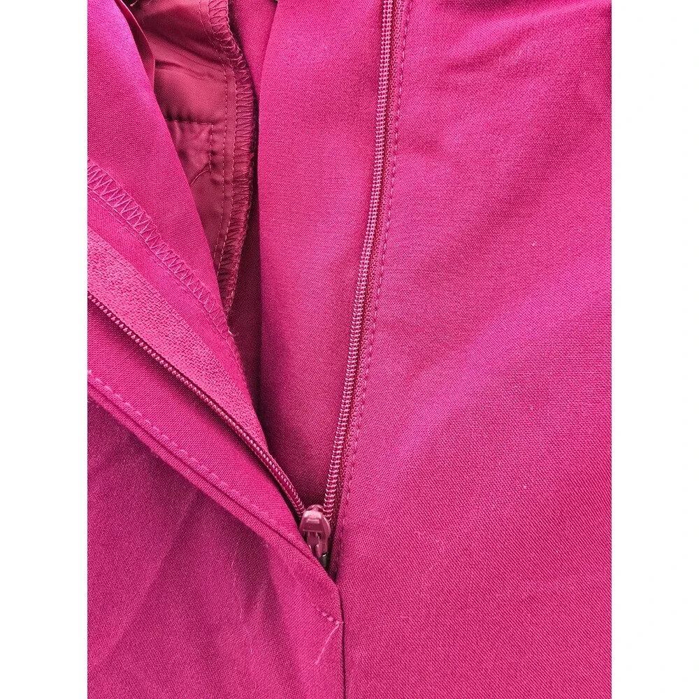 Calvin Klein Petite Luxe Highline Pants Women's 12P Mulberry Hook & Bar Closure - Picture 11 of 15